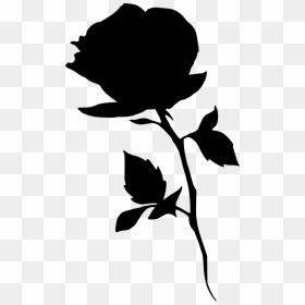 Clipart Roses Silhouette - Rose Silhouette Png, Transparent Png - beauty and the beast rose png