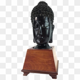Carved Cherry Amber Buddha Head & Stand - Bronze Sculpture, HD Png Download - sculpture png
