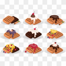 Waffle Icons Vector - Waffle Icons, HD Png Download - waffles png