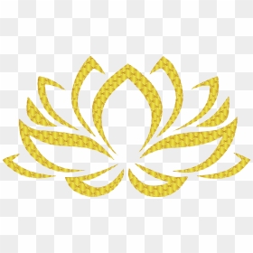 Golden Lotus Flower 3 No Background Clip Arts - Buddhism Lotus Flower Symbol, HD Png Download - gold line png