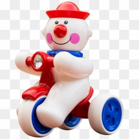 White Toy On Bike - Cartoon, HD Png Download - toys png