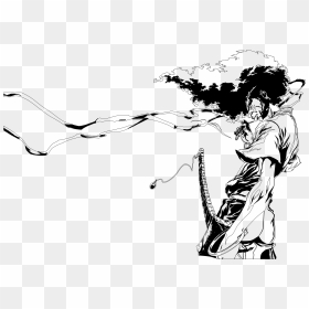 Library Of Afro Samurai Vector Black And White Stock - Samurai Black And White, HD Png Download - samurai png