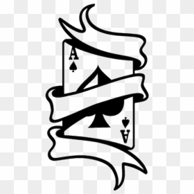 Ace Of Cards Drawing, HD Png Download - ace of spades png