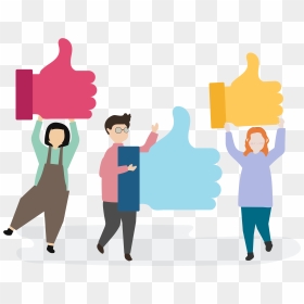 Buy Youtube Likes - People Thumbs Up Vector, HD Png Download - youtube thumbs up png