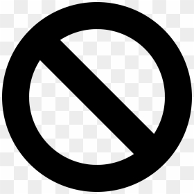 Prohibition Symbol Of A Circle With A Slash - 0 With Slash Icon, HD Png Download - slash png