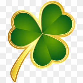 Shamrock W A Face Clipart Transparent Background Black - Saint Patrick's Day Symbol, HD Png Download - 4 leaf clover png