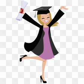 High School Graduate Clipart Picture Free Escola & - Girl Graduation Png, Transparent Png - graduate png