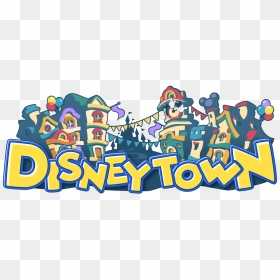 Disney Town Logo Khbbs - Kingdom Hearts Birth By Sleep Disney Town, HD Png Download - kingdom hearts logo png