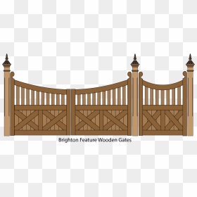 Brighton Feature Wooden Png - Gate Clipart, Transparent Png - wood fence png