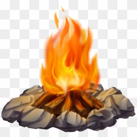 Transparent Camp Fire Clipart Svg Library Campfire - Transparent Camp Fire Png, Png Download - fire clipart png