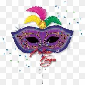 Mardi Gras Feather Mask - Transparent Mardi Gras Png, Png Download - mardi gras mask png