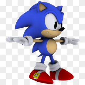 Download Zip Archive - Sonic Generations Sonic Model, HD Png Download - classic sonic png