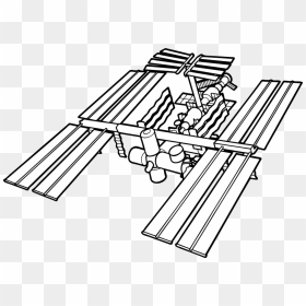 International Space Station Drawing, HD Png Download - space station png