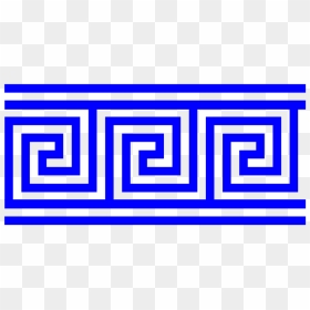 Greek Key Pattern Blue, HD Png Download - blue border png