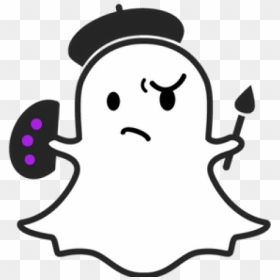 Snapchat Clipart Smiling Ghost - Snapchat Ghost Png, Transparent Png - snapchat ghost png