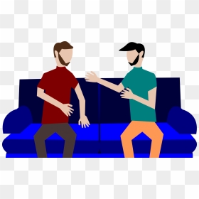 Two Men Talking Clipart, HD Png Download - talking png