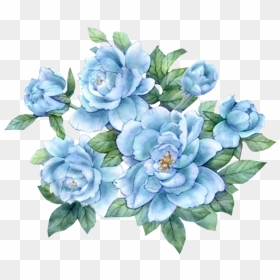 Transparent Blue Flowers Png, Png Download - blue flowers png