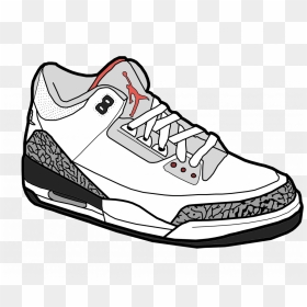 Best Jordan Drawing Vector Images Stocks And - Jordan Shoes Png Cartoon, Transparent Png - jordans png