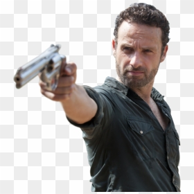 Man Holding Gun Png 1 » Png Image - Andrew Lincoln The Walking Dead, Transparent Png - gun.png