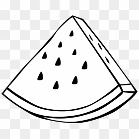 Simple Fruit Big Image - Watermelon Clipart Black And White, HD Png Download - triangle outline png