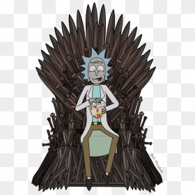 Rick Of Thrones - Rick Sanchez Sitting On A Throne, HD Png Download - rick png