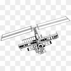 International Space Station Line Drawing, HD Png Download - space station png