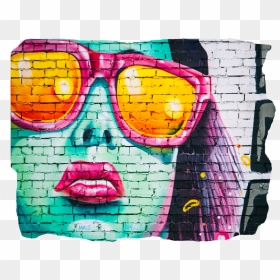 Graffiti Girl Png , Png Download - Mural On Brick Wall, Transparent Png - graffiti art png