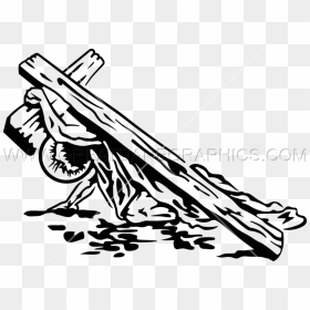Jesus Outlined Face Png Free - Jesus Carrying The Cross Png, Transparent Png - cross vector png