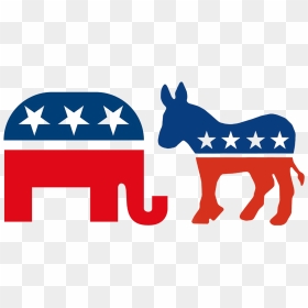 United States Presidential Election Democratic Party - Democrats And Republicans Logo, HD Png Download - republican elephant png