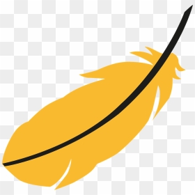 Transparent Feather Vector Png - Yellow Feather Clipart, Png Download - feather vector png