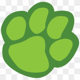 Lion Paw Jaguar Clip Art - Green Dog Paw Clipart, HD Png Download - pawprint png