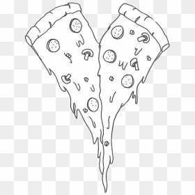 Black And White Pizza Teen Love Transparent Pizzas - Black And White Pizza Transparent, HD Png Download - pizza png tumblr