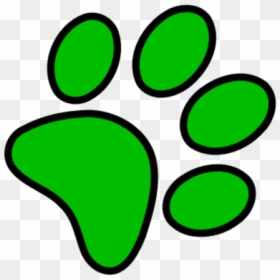 Paw Print Clip Art - Green Paw Print Clip Art, HD Png Download - pawprint png