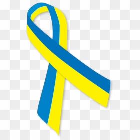 Blue And Yellow Ribbon Ua - Blue And Yellow Ribbon Png, Transparent Png - yellow ribbon png