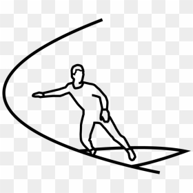 Line Art, HD Png Download - surfer png