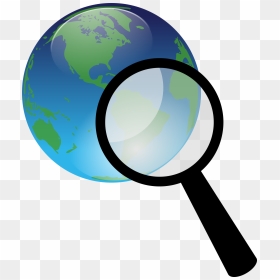 Earth And Magnify Glass Clip Arts - Magnifying Glass Science Clipart, HD Png Download - magnifying glass icon png