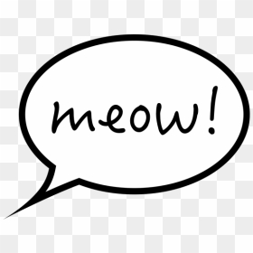 Meow Speech Bubble - Transparent Meow Speech Bubble, HD Png Download - speech bubbles png