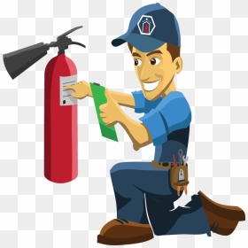 Fire Extinguisher Check Clipart, Hd Png Download - Fire Inspector Clip Art, Transparent Png - fire clipart png