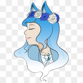 Cartoon, HD Png Download - blue flower crown png