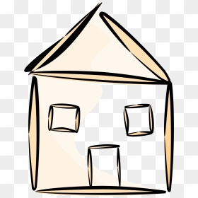 Building, House, Home, Stylized, Simple, Outline - House Outline Clipart, HD Png Download - house outline png