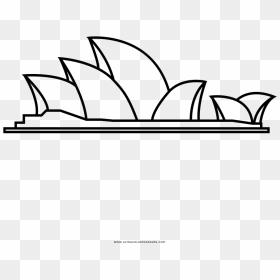 Halloween Haunted House Coloring Pages With Gingerbread - Drawing Sydney Opera House, HD Png Download - house outline png