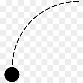 Dashed Line With Black Dot - Line Dot Curve Png, Transparent Png - dashed line png