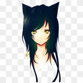 Draw Your Female Character Digitally In Cute Anime - Cute Anime Wolf Girl, HD Png Download - cute anime eyes png