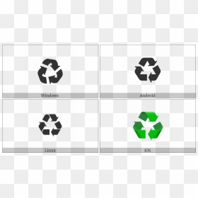 Black Universal Recycling Symbol On Various Operating - Refill Beauty Products, HD Png Download - recycle symbol png