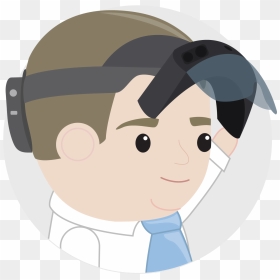 Microsoft Hololens - Cartoon, HD Png Download - microsoft png