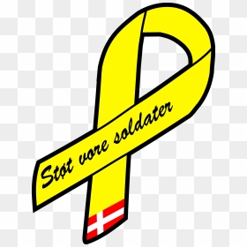 Does A Yellow Ribbon Mean Clipart , Png Download - Støt Vore Soldater, Transparent Png - yellow ribbon png