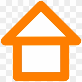Orange House Outline Clip Art At Clker - Home Clipart Orange, HD Png Download - house outline png