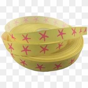 Ribbons [tag] Star Fish Grosgrain Ribbons 7/8″, Yellow - Storage Basket, HD Png Download - yellow ribbon png