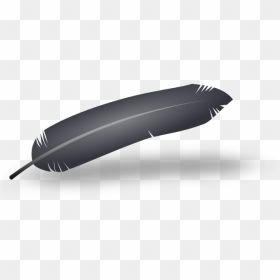 Vector Graphics Of Feather - Black Feather, HD Png Download - feather vector png