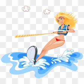 Girl Surfer Png - Sea Girl Cartoon Png, Transparent Png - surfer png